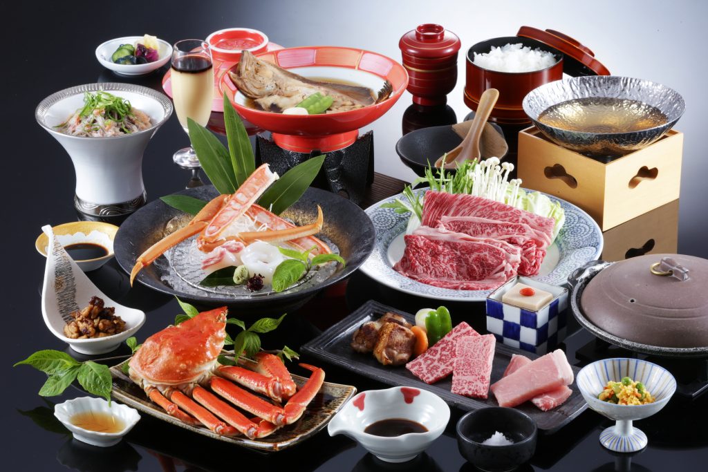 【選べる五種の美食】但馬の幸！鮑・但馬牛・のどぐろ等から選べる逸品会席＜欲張り会席／2食付＞
